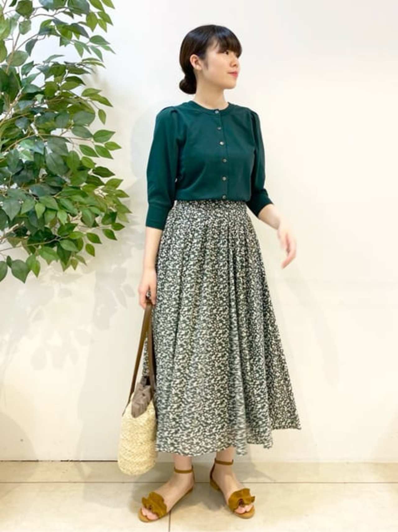 【前後着用OK】コットンポリエステルボリュームスリーブ ニット