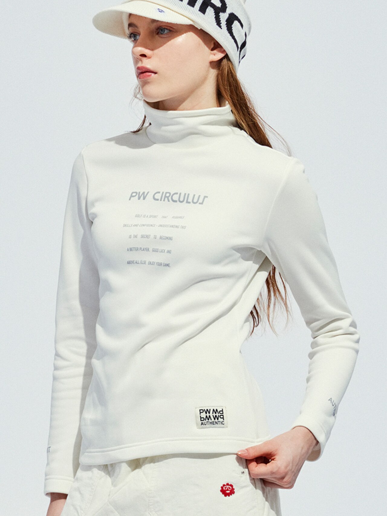 PWCIRCULUS,ピーダブ,PW,ゴルフウエア,おススメ,キツネ,LADIES,WOMEN,カットソー,裏起毛,防寒,トップス,クリスマスギフト,プレゼント選び,ゴルフプレー