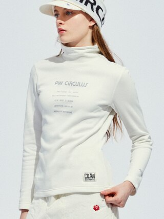 PWCIRCULUS,ピーダブ,PW,ゴルフウエア,おススメ,キツネ,LADIES,WOMEN,カットソー,裏起毛,防寒,トップス,クリスマスギフト,プレゼント選び,ゴルフプレー