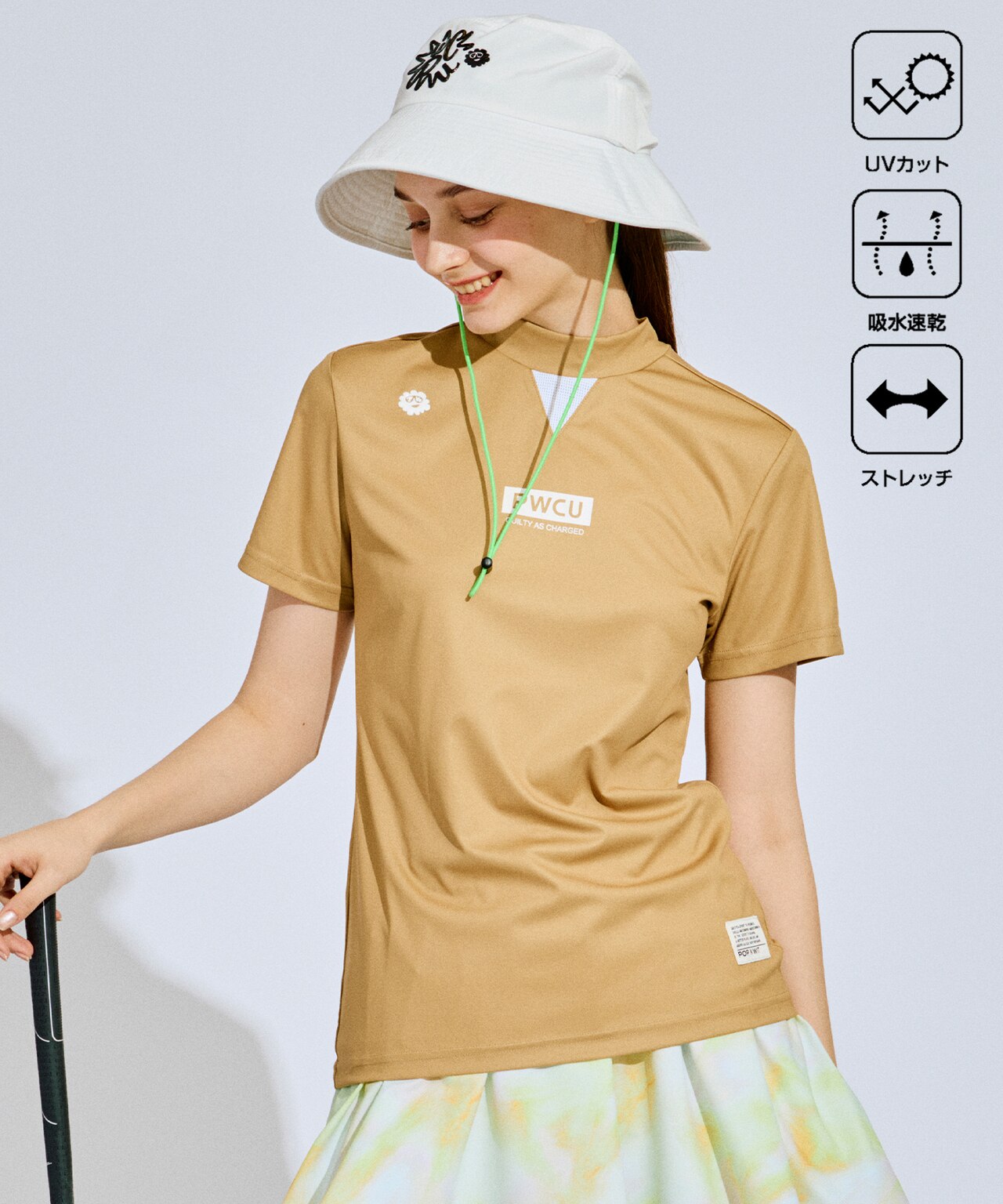 PWCIRCULUS,ピーダブ,PW,ゴルフウエア,モックネック,おススメ,LEDIES,WOMENS,2025春夏,新作ウエア,シャツ