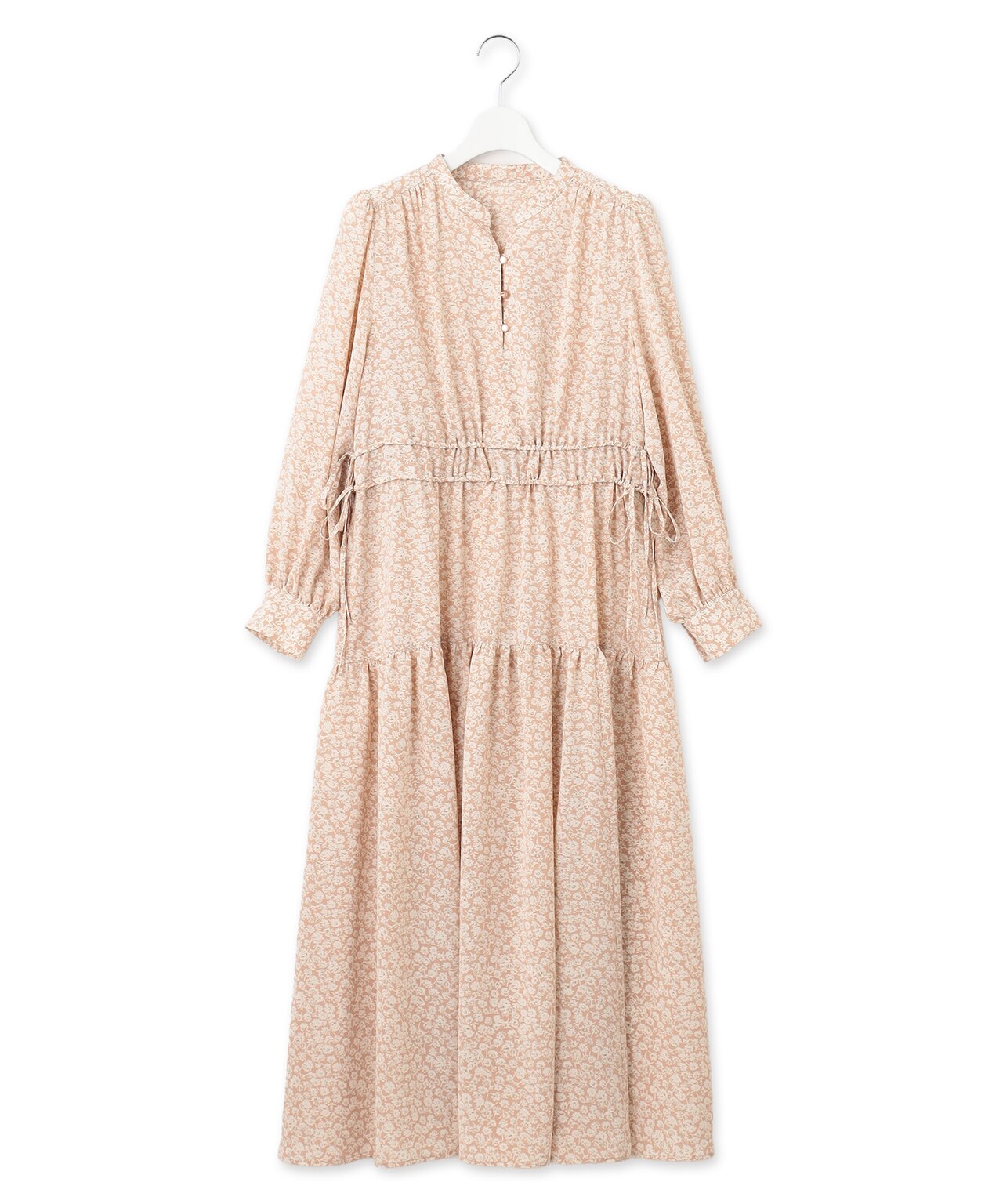 フラワープリントドロスト ワンピース