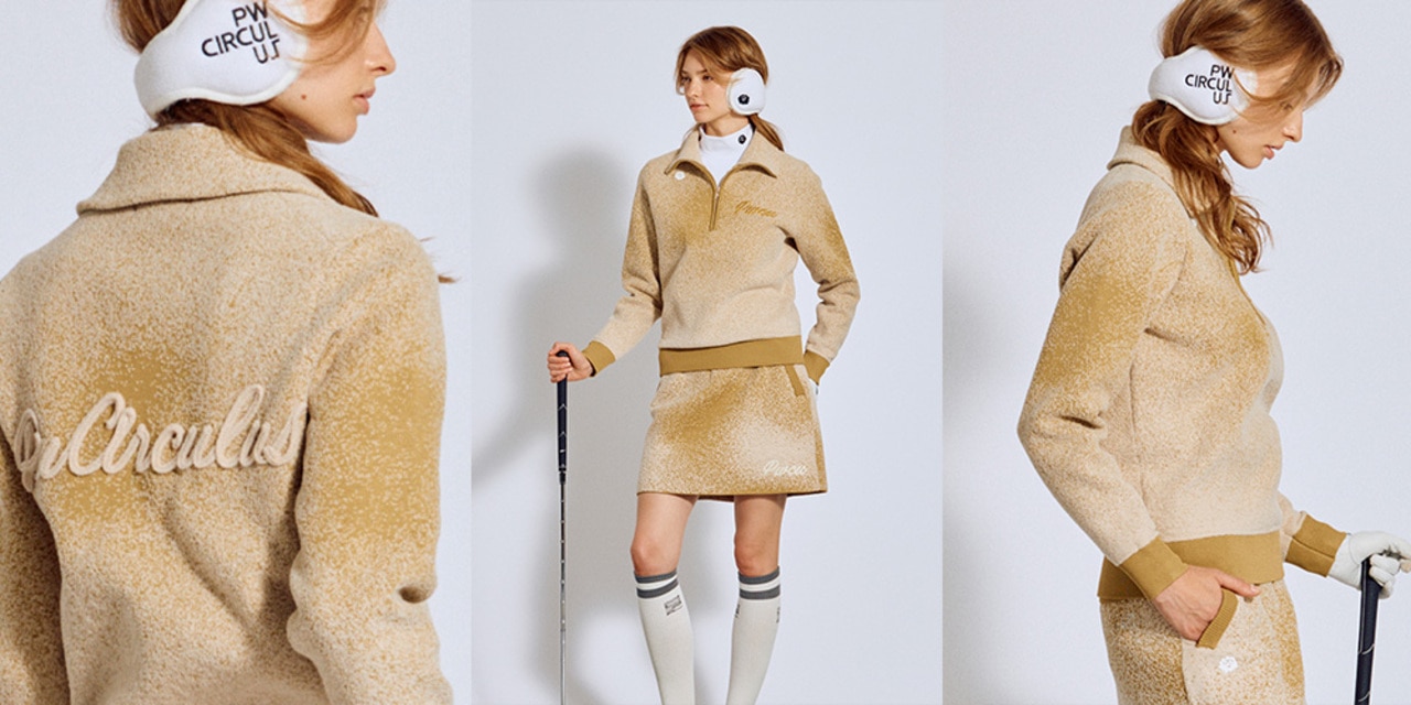 PWCIRCULUS,ピーダブ,PW,ゴルフウエア,ゴルフウェア,気温,最低気温,LADIES,WOMENS,ニット,グラデーションニット