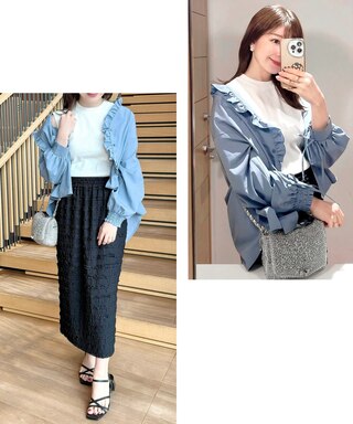 【洗える】フリルシャツ ブラウス