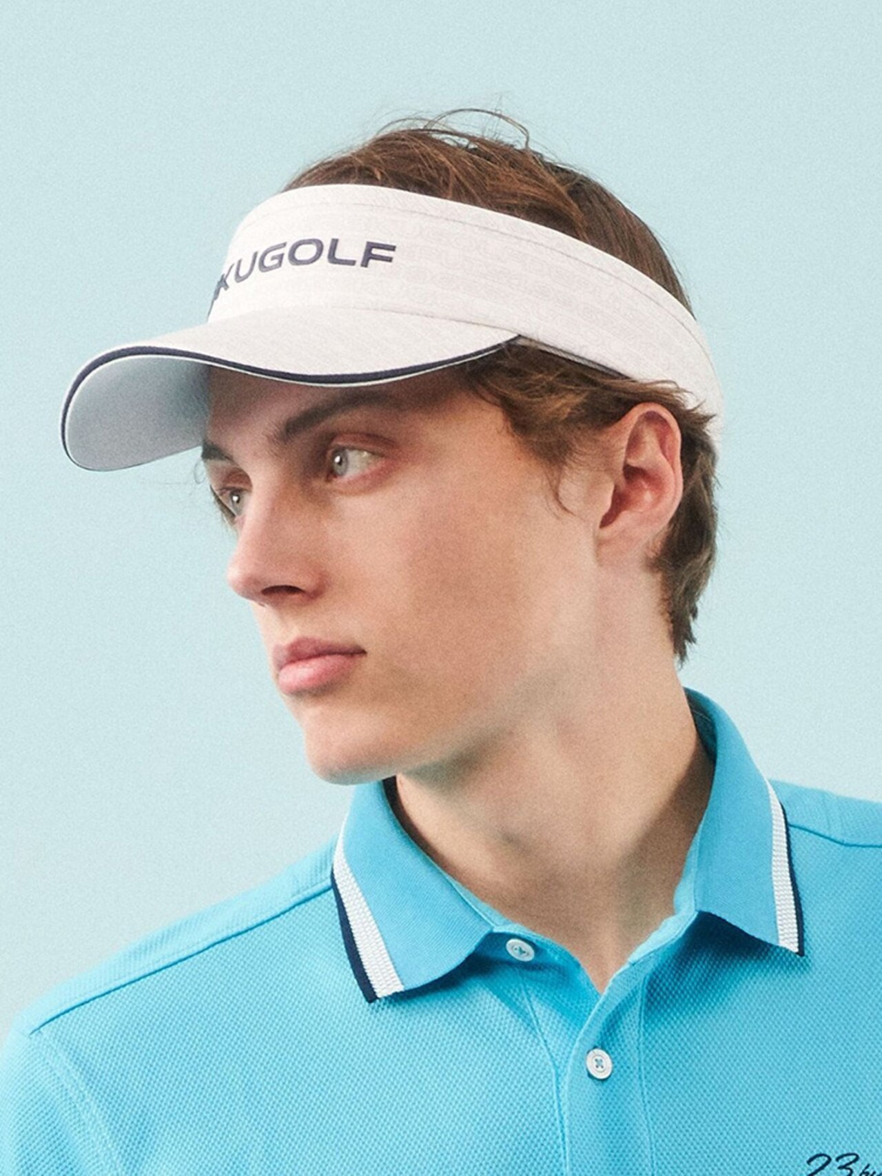 ロゴ総柄 ラウンディッシュ サンバイザー