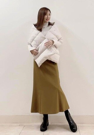 【新色追加・吸湿発熱】ウールストレッチツイル スカート