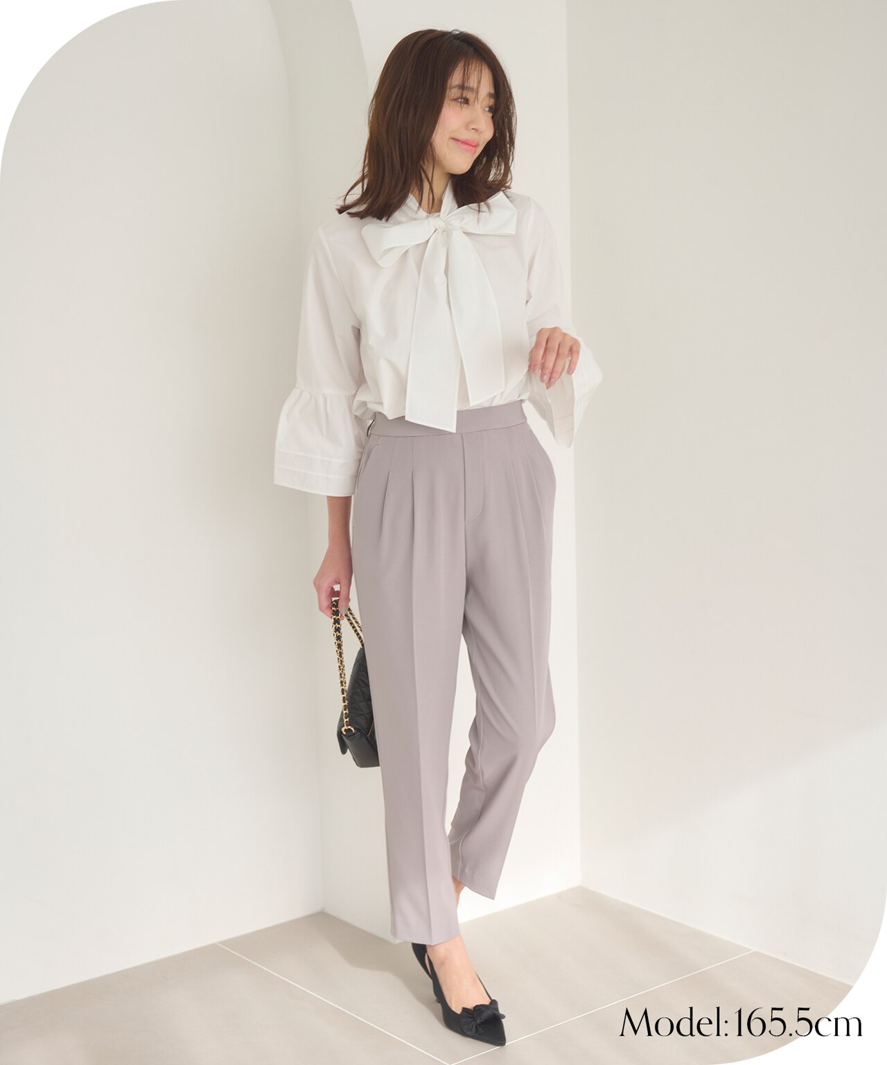 2WAY・リボンタイチュニック ブラウス