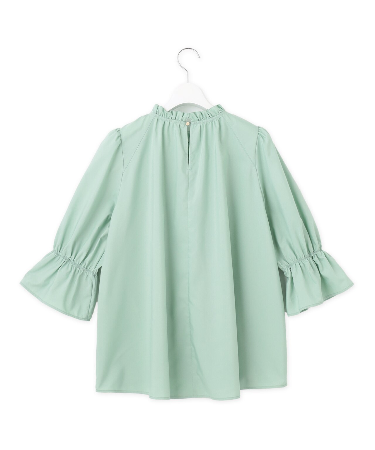 スタンドネックシャーリング ブラウス