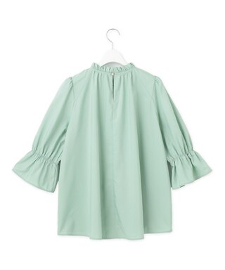 スタンドネックシャーリング ブラウス