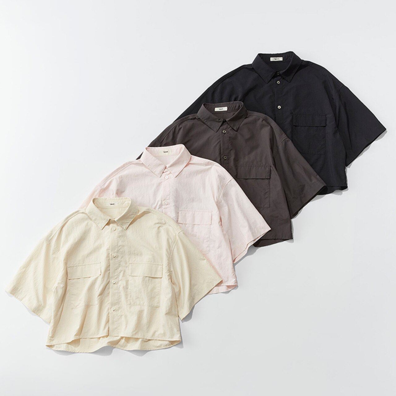 ナイロンタスラン クロップドシャツ