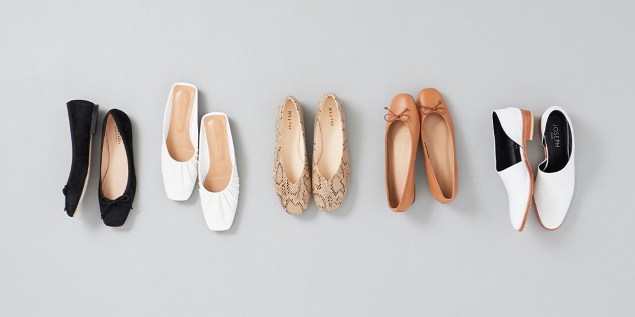 "最旬シューズで彩る足元コーデ術""春スニーカー""フラットシューズ""23区""組曲""JOSEPH""any FAM"