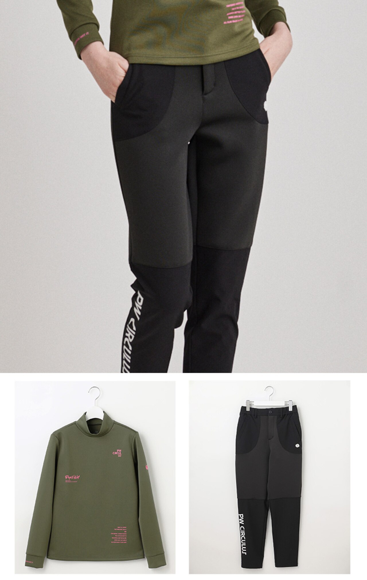 PWCIRCULUS,ピーダブ,PW,ゴルフウエア,おススメ,WOMEN,レディース,阿部プロ,阿部 未悠,ゴルフプレー,パンツ,テーパードパンツ,ストレッチ