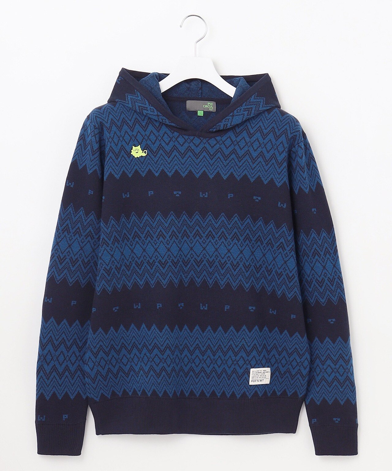 PWCIRCULUS,ピーダブ,PW,ゴルフウエア,おススメ,MENS,フェアアイル,フェアアイルニット,ニット,ニットフーディ,ゴルフアウター,クリスマスギフト,プレゼント選び,ゴルフプレー