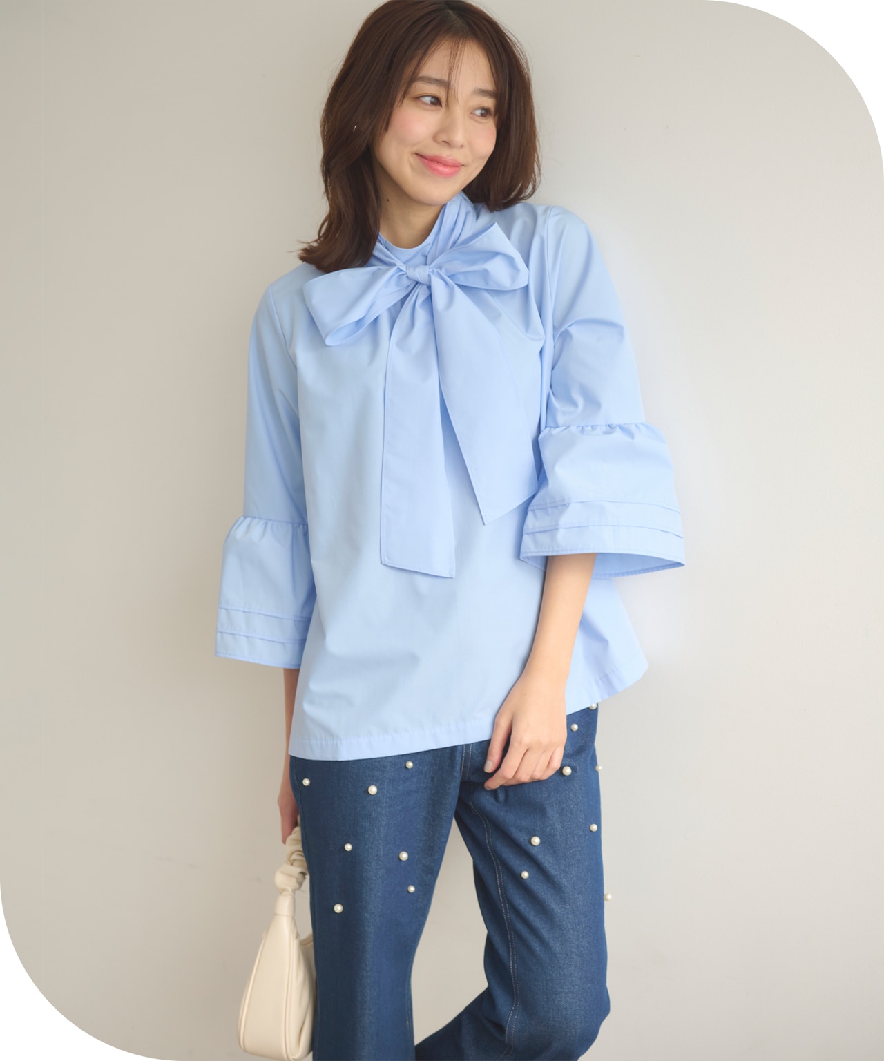 2WAY・リボンタイチュニック ブラウス