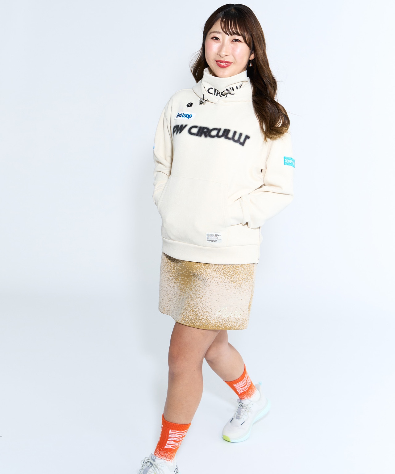 ゴルフ,秋ゴルフ,PWCIRCULUS,ピーダブ,PW,ゴルフウェア,レディース,メンズ,Ladies,mens,永嶋花音,ウェア着用カット01