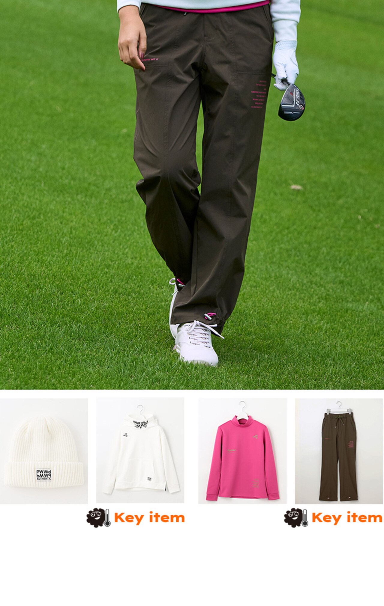PWCIRCULUS,ゴルフウエア,気温別コーディネートの画像,そろそろ準備15℃~10℃コーデ1のパンツ拡大