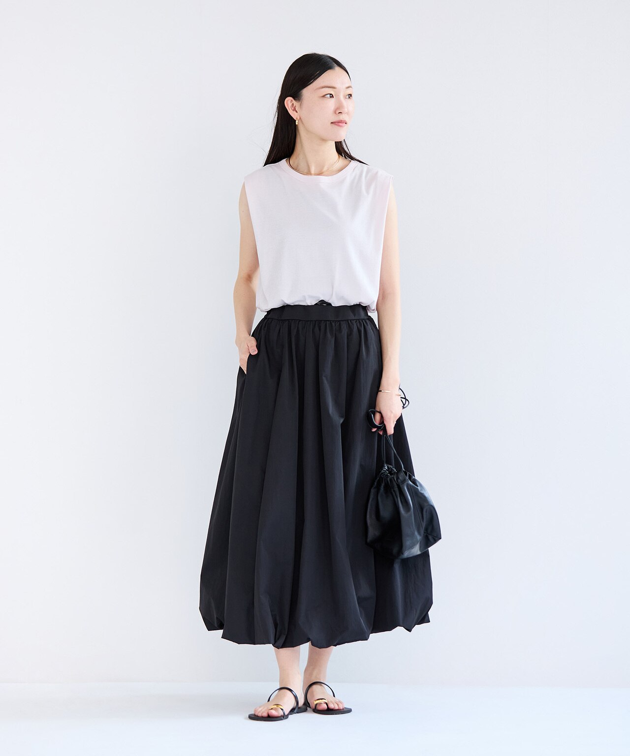 バルーンスカート　ブラック