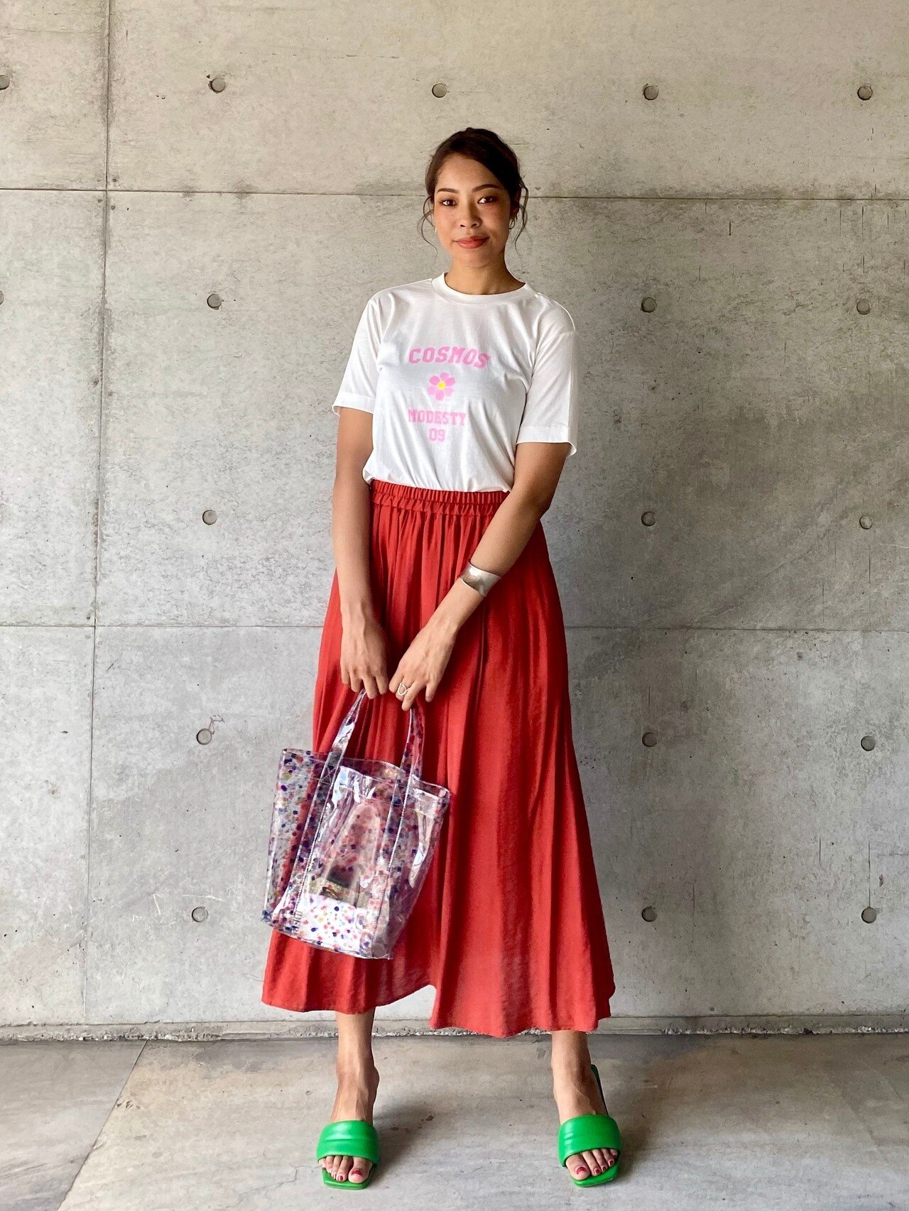 【BURNET】洗える　SEASONAL FLOWERS Tシャツ