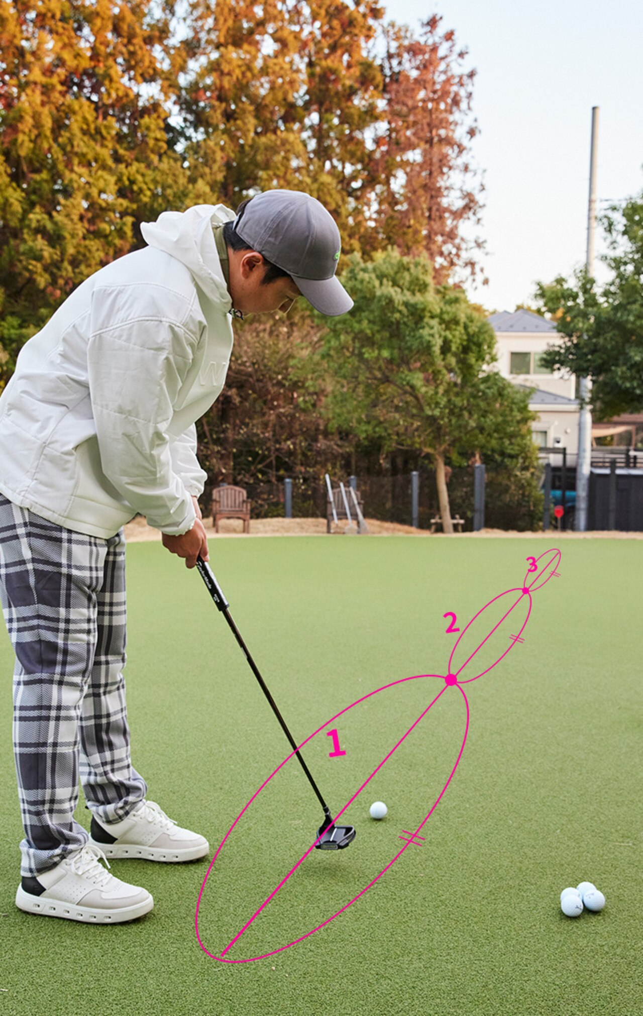 ゴルフ,ゴルフレッスン,菅原大地,パターレッスン,振り幅,基本のパター,3ブロックに分けた考え方2