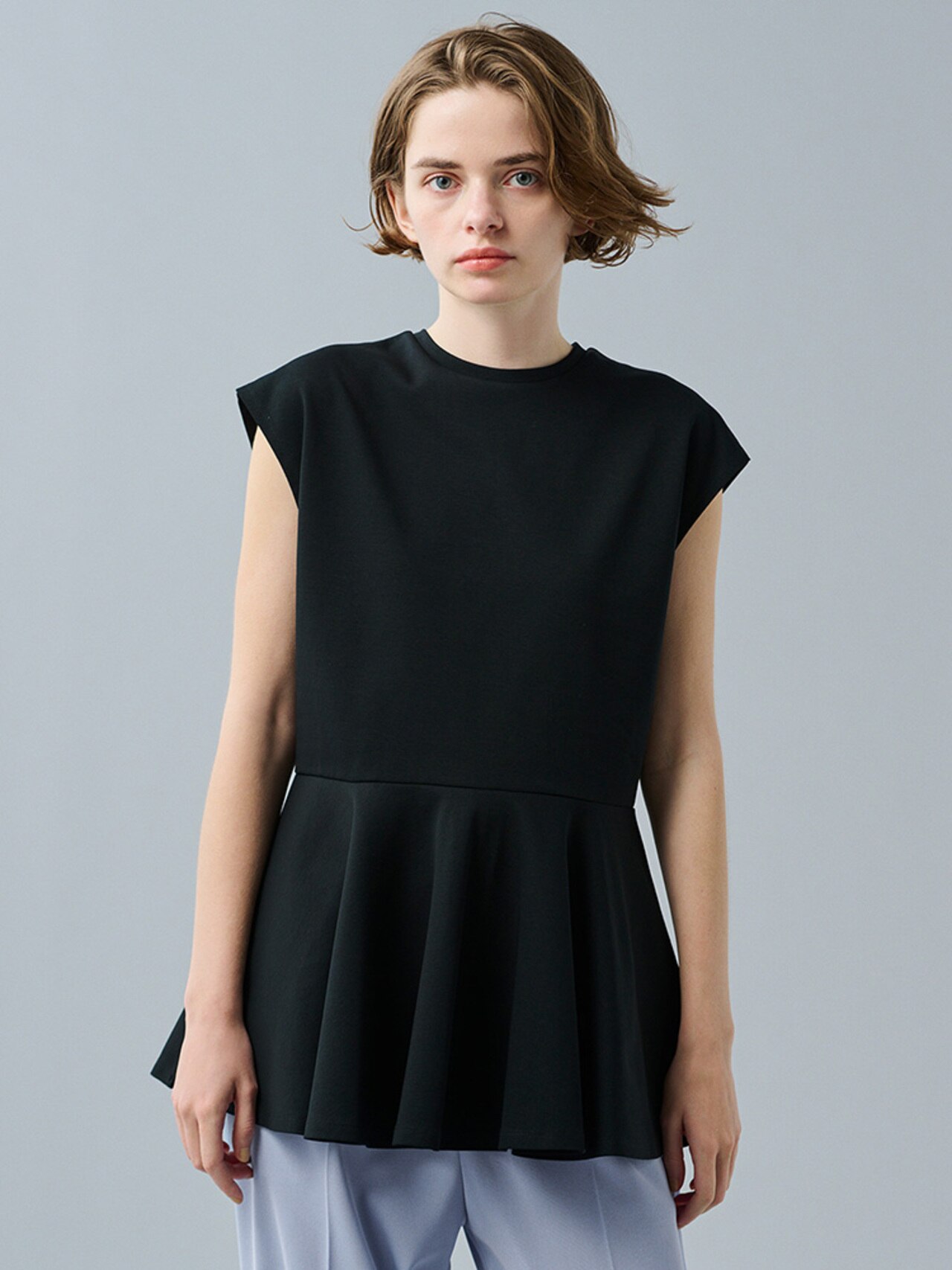 ペプラム,ダブルフェイスジャージー