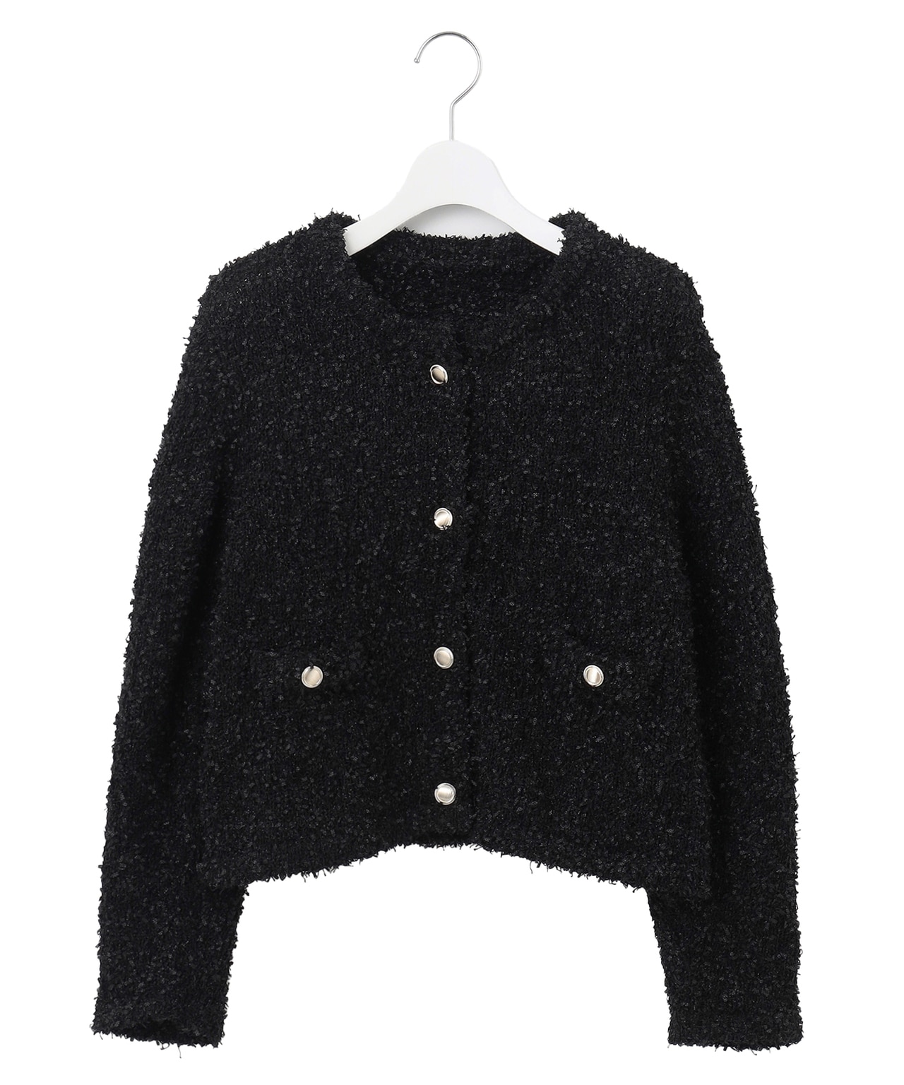 ミックスヤーンニット ジャケット