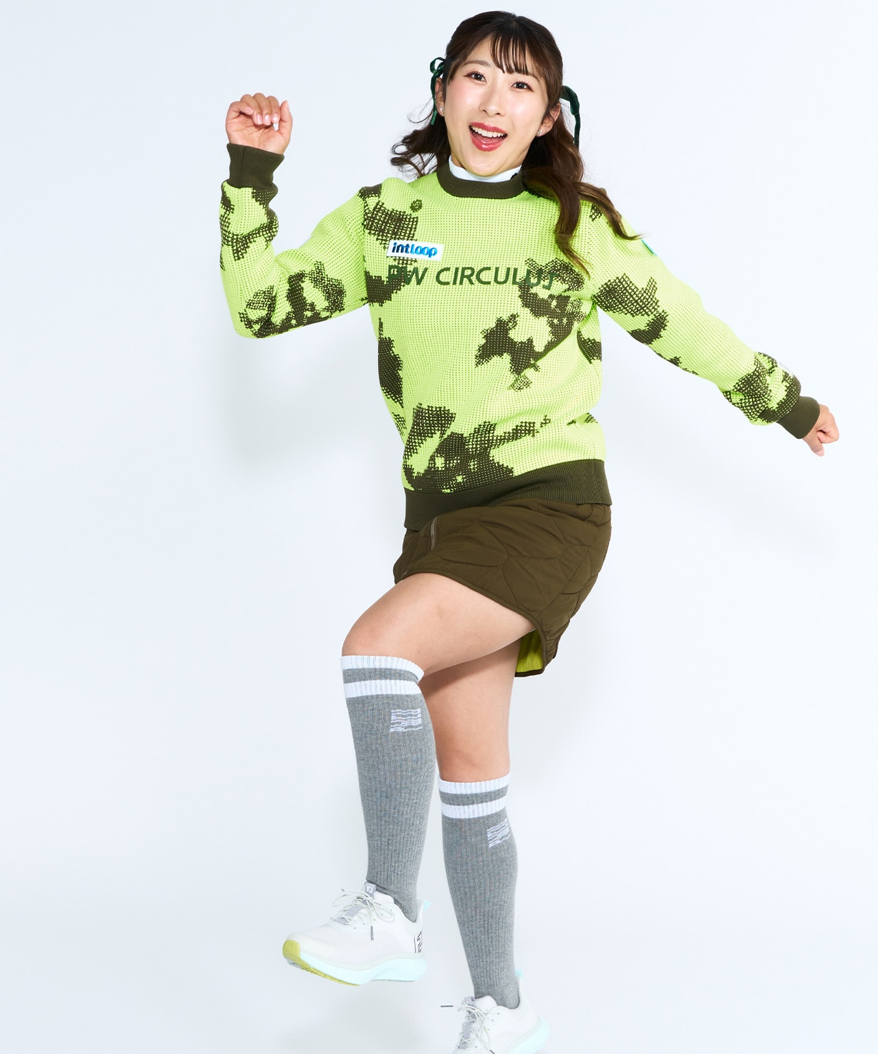 ゴルフ,秋ゴルフ,PWCIRCULUS,ピーダブ,PW,ゴルフウェア,レディース,メンズ,Ladies,mens,永嶋花音,ウェア着用カット01