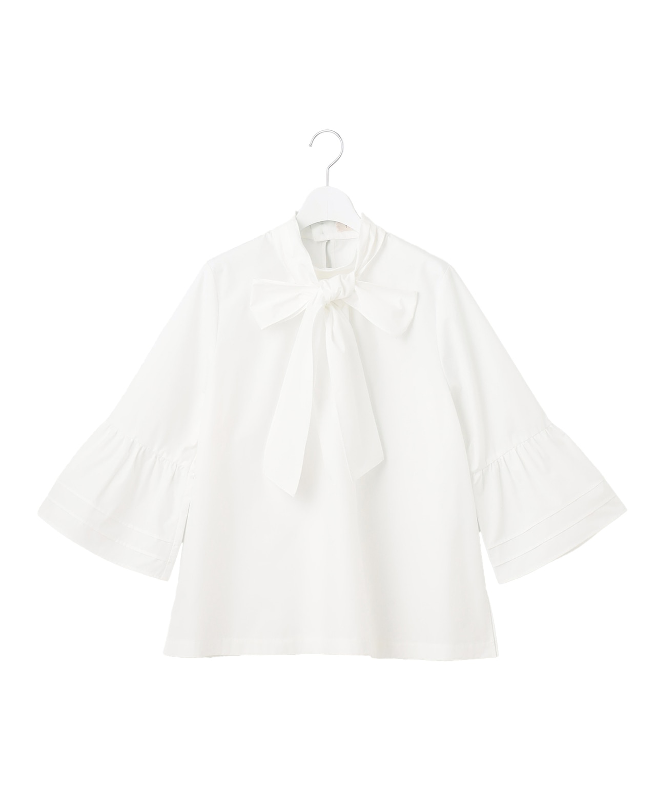 リボンタイチュニックブラウス