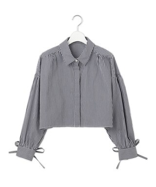 【2WAY】リボンクロップド シャツ