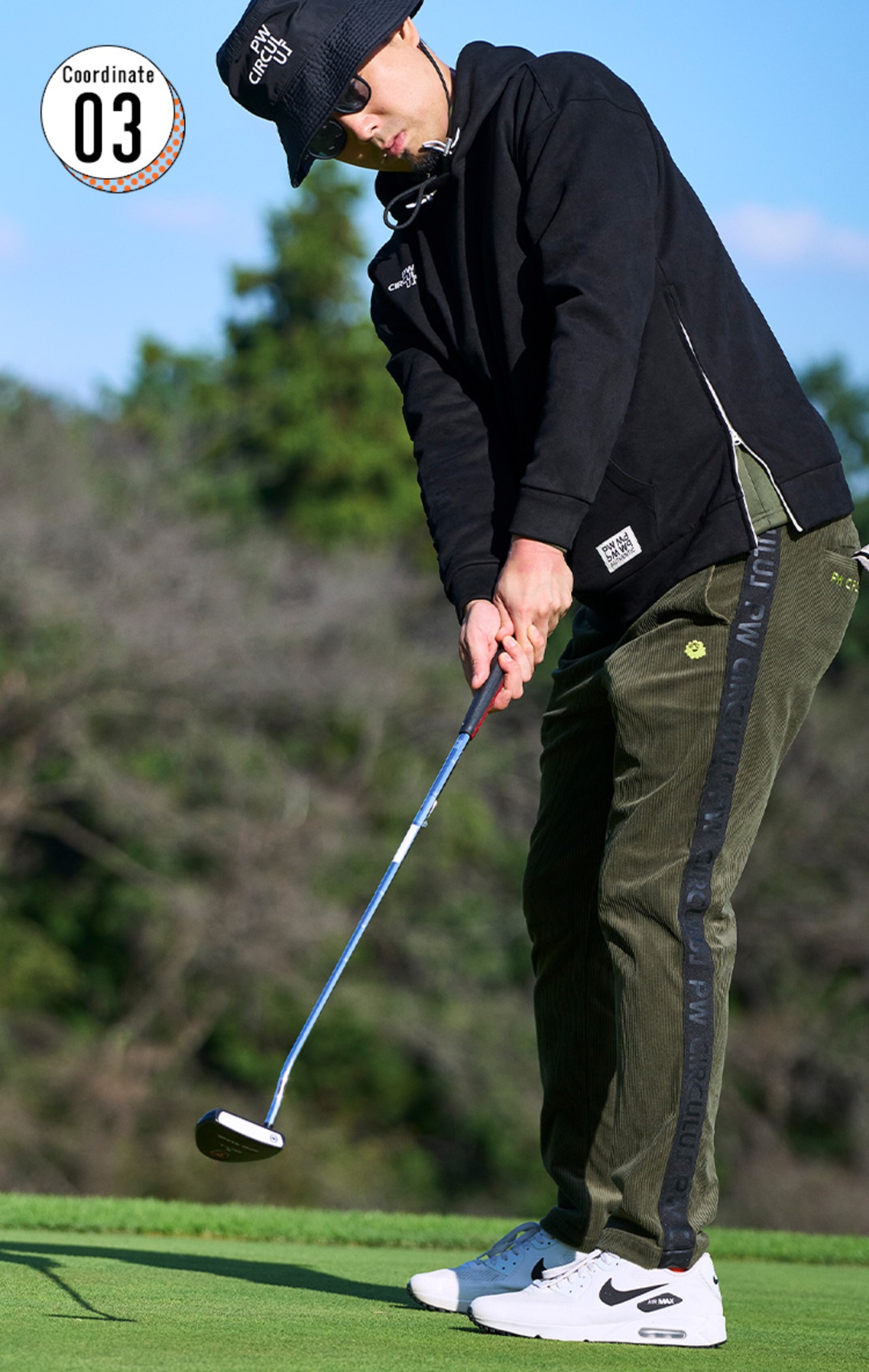 PWCIRCULUS,ゴルフウエア,気温別コーディネートの画像,そろそろ準備15℃~10℃コーデ3,メンズコーディネート,パターシーン