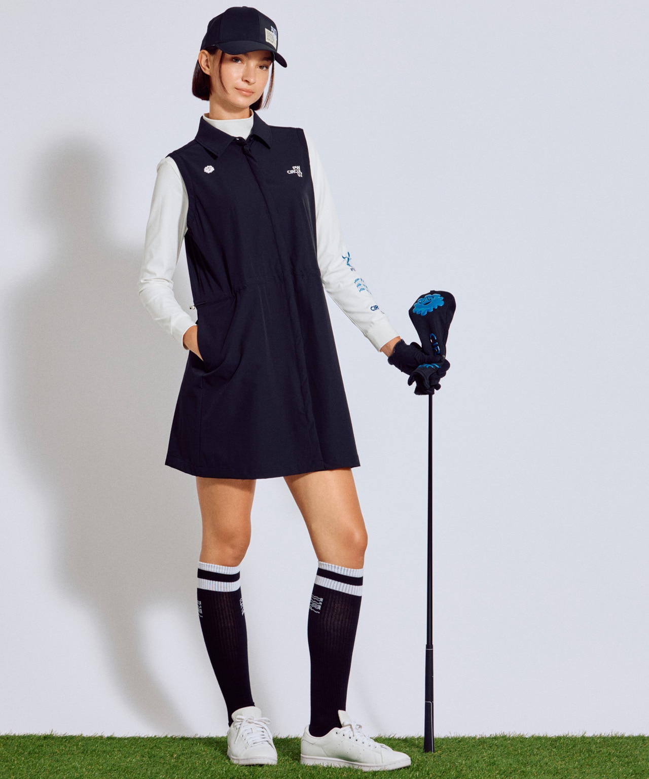 PWCIRCULUS,ピーダブ,PW,ゴルフウエア,WOMENS,ゴルフ,２WAY,寒暖差,気温24度,気温25度,気温26度,気温27度,OPPQGW0304