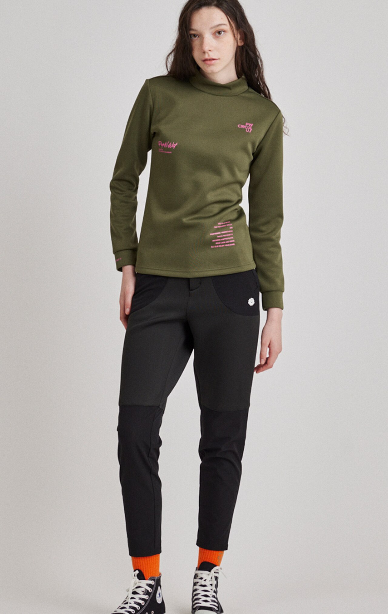 PWCIRCULUS,ピーダブ,PW,ゴルフウエア,おススメ,WOMEN,レディース,阿部プロ,阿部 未悠,ゴルフプレー,パンツ,テーパードパンツ,ストレッチ