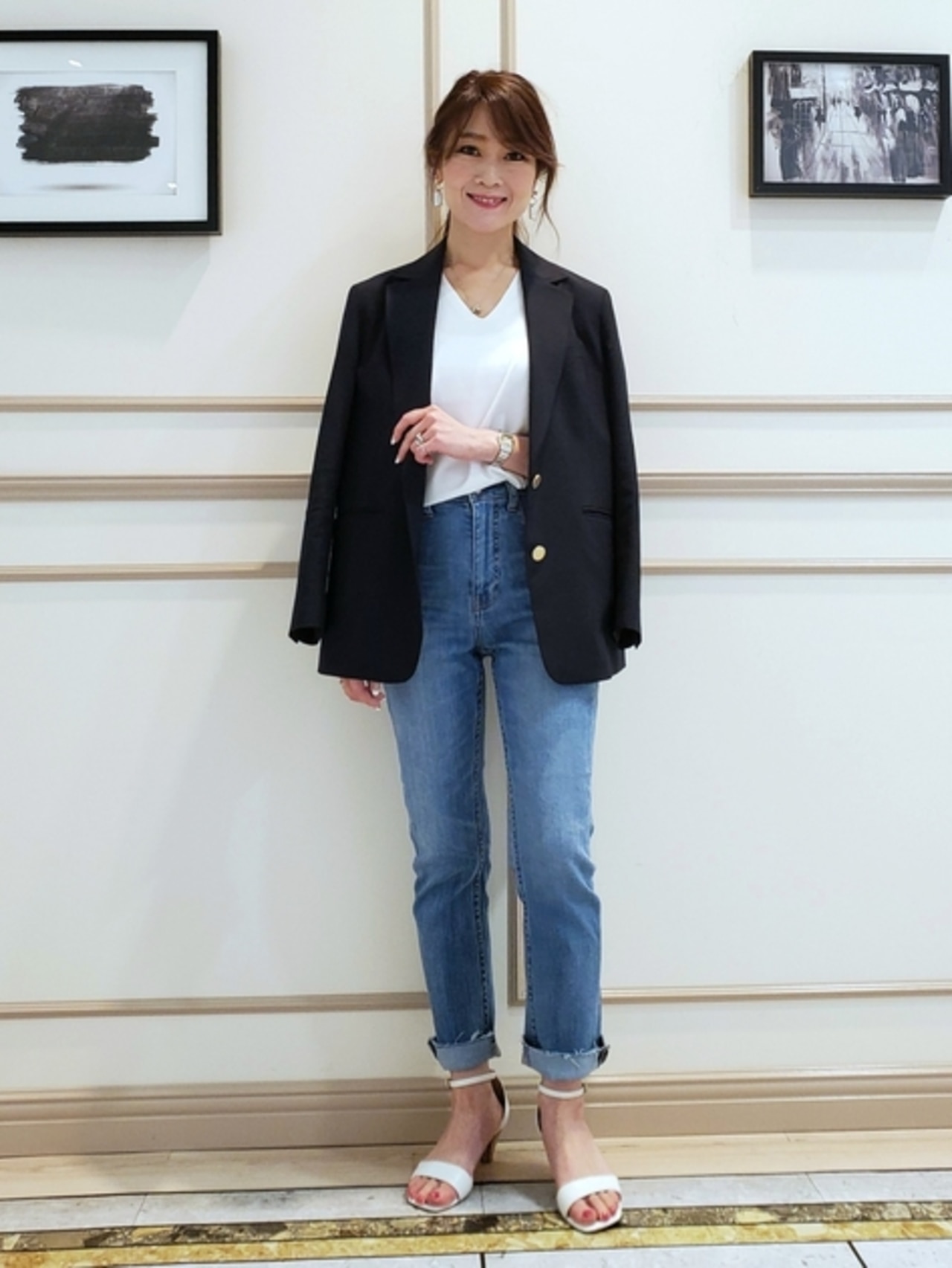 【中村アンさん着用】23区DENIMハイライズカットオフデニム