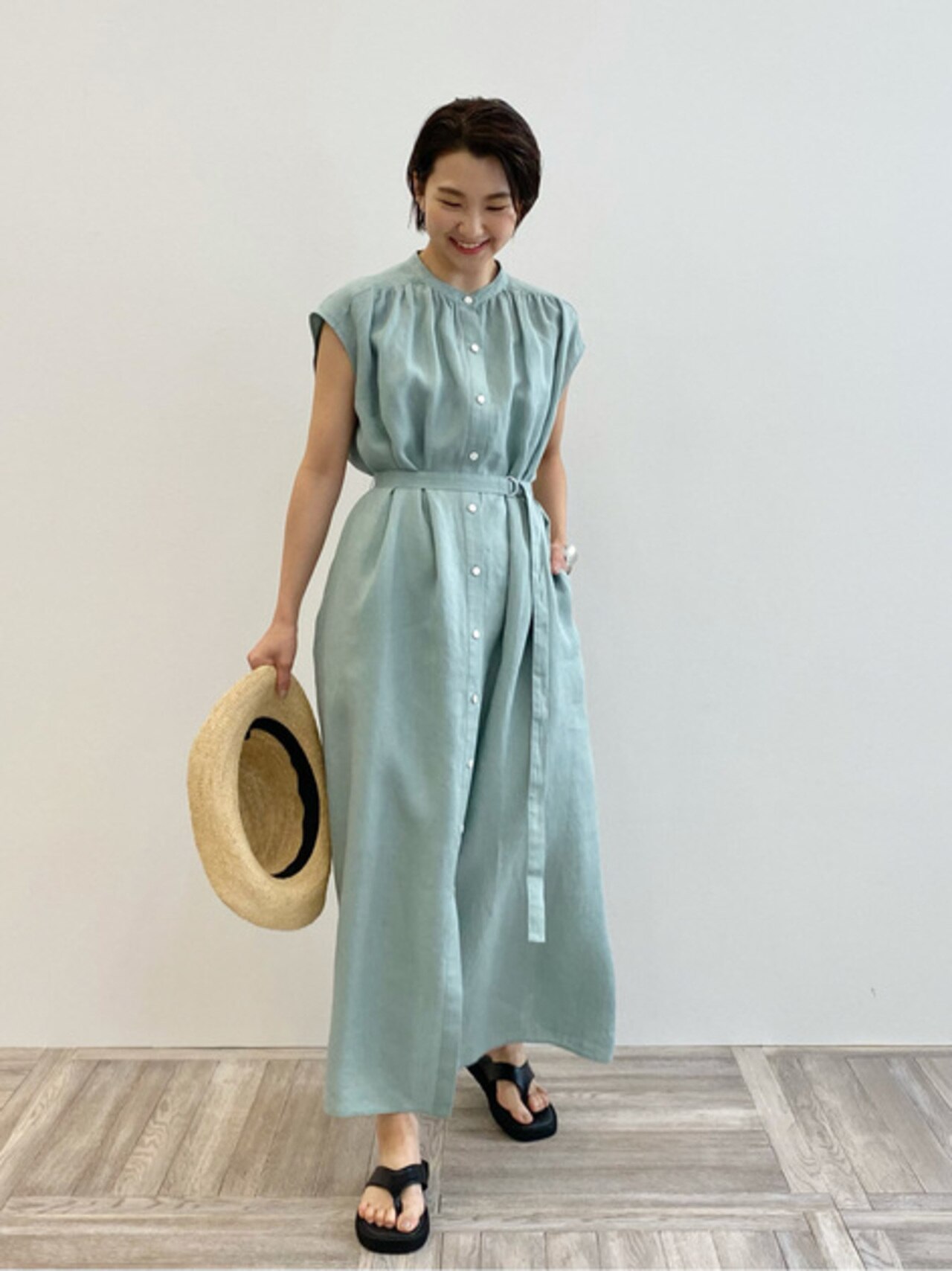 【一部店舗限定】LIBECO シャツ ワンピース