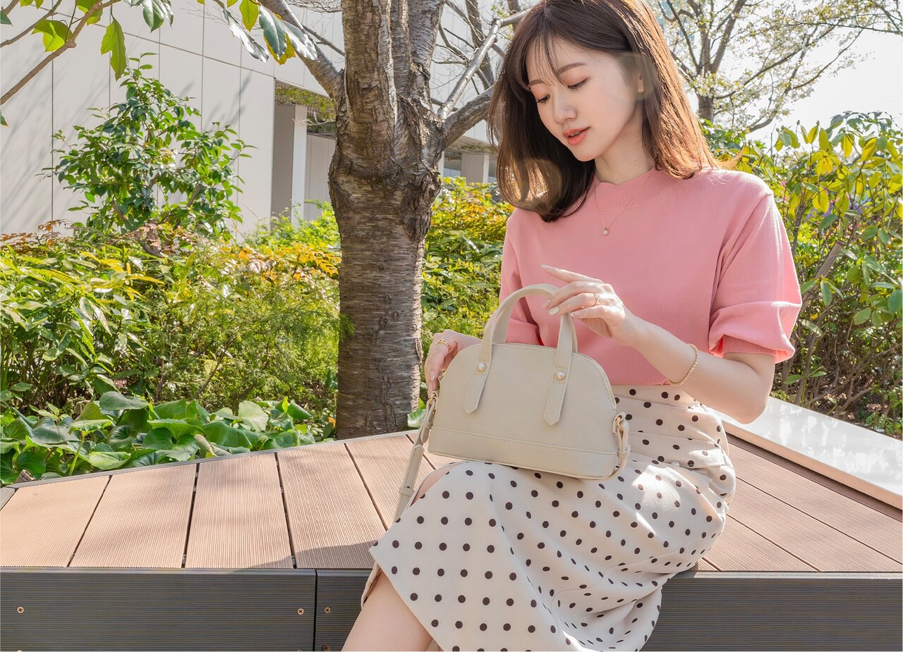 【洗える】パールポイントフラップ スカート