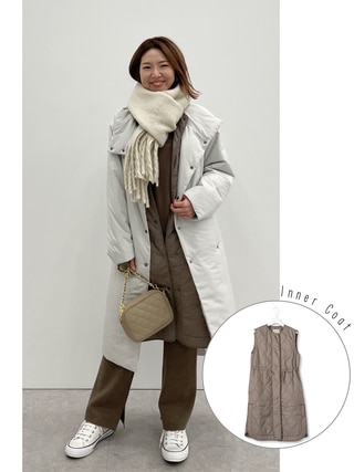 【洗える・軽量】エアーキルト ジレ