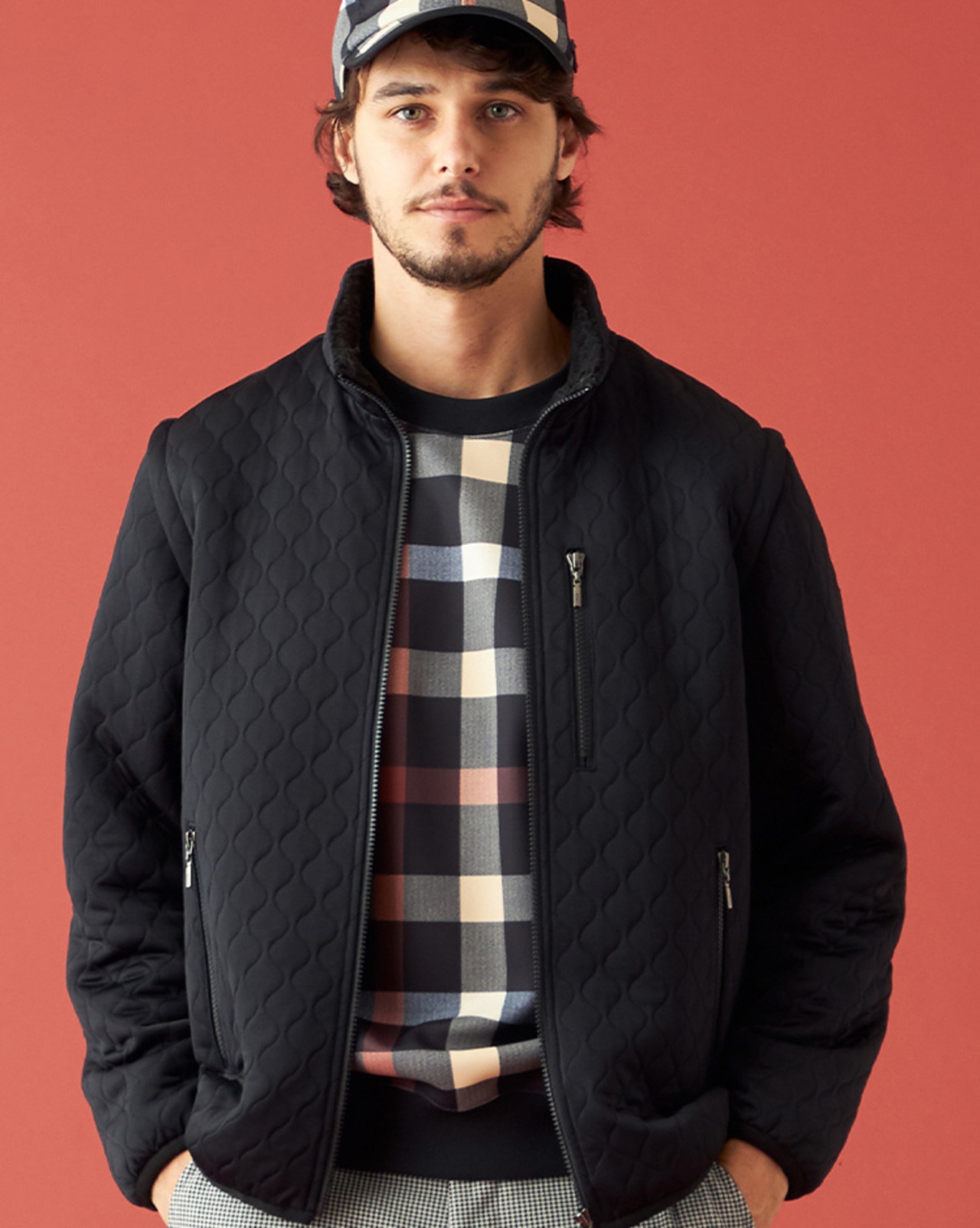 DAKSGOLF,ゴルフアウター,MENS,メンズ,キルティング,キルト素材,ジャケット,防寒,冬ゴルフ,ウィンタースポーツ,旅行,スポーツ,ブラック