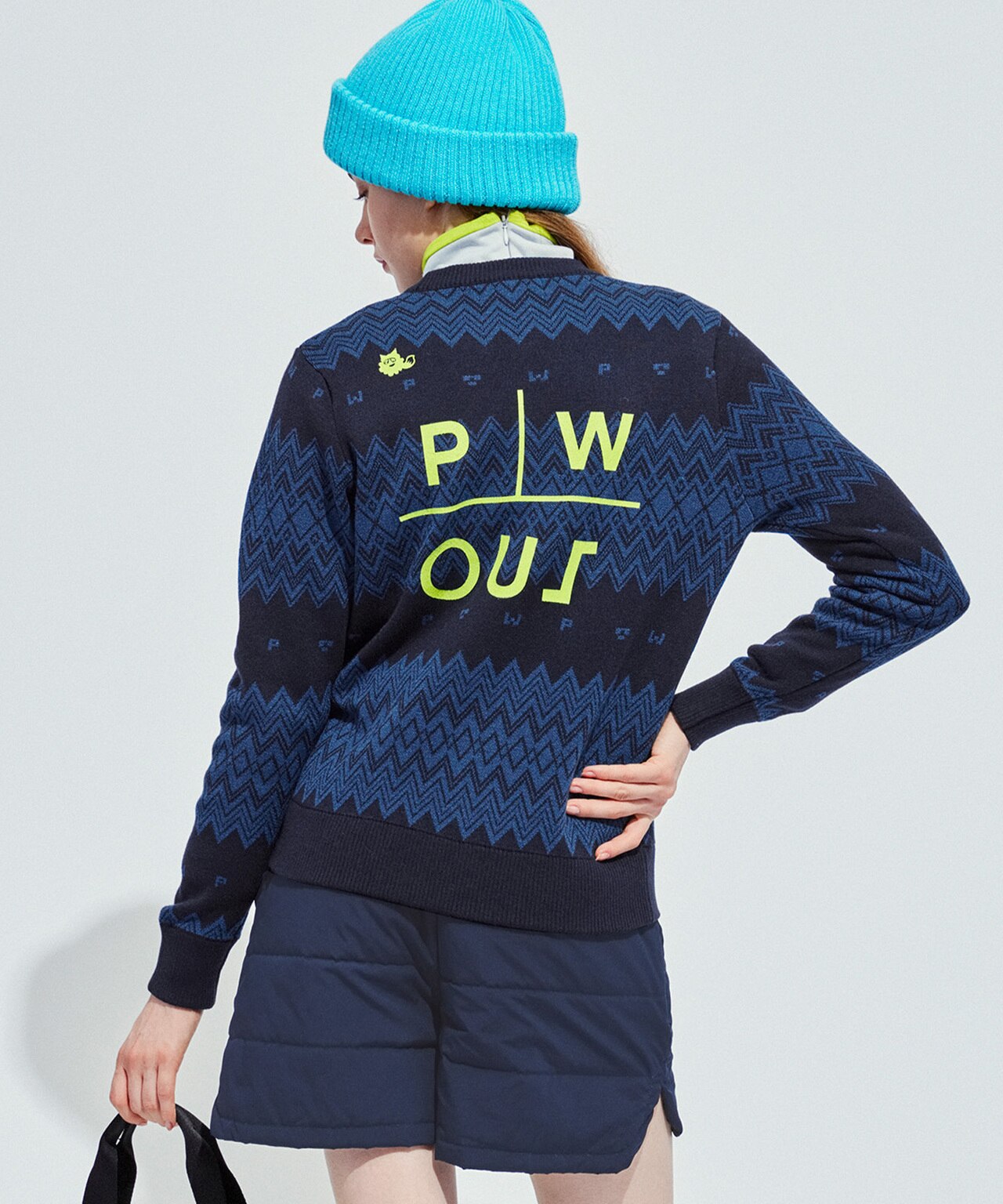 PWCIRCULUS,ピーダブ,PW,ゴルフウエア,おススメ,WOMENS,LADIES,フェアアイル,フェアアイルニット,ニット,ニットフーディ,ゴルフアウター,クリスマスギフト,プレゼント選び,ゴルフプレー