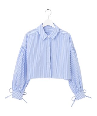 【2WAY】リボンクロップド シャツ