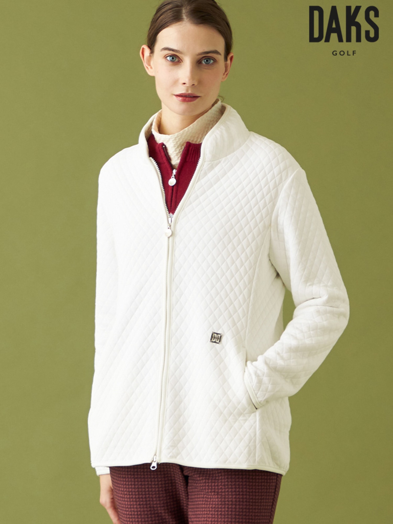 DAKSGOLF,ゴルフアウター,WOMENS,LADIES,レディース,キルティング,キルト素材,ジャケット,防寒,冬ゴルフ,ウィンタースポーツ,旅行,スポーツ