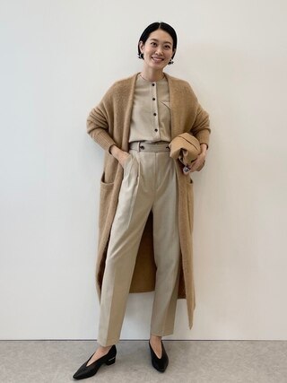 モヘアウール ロングカーディガン