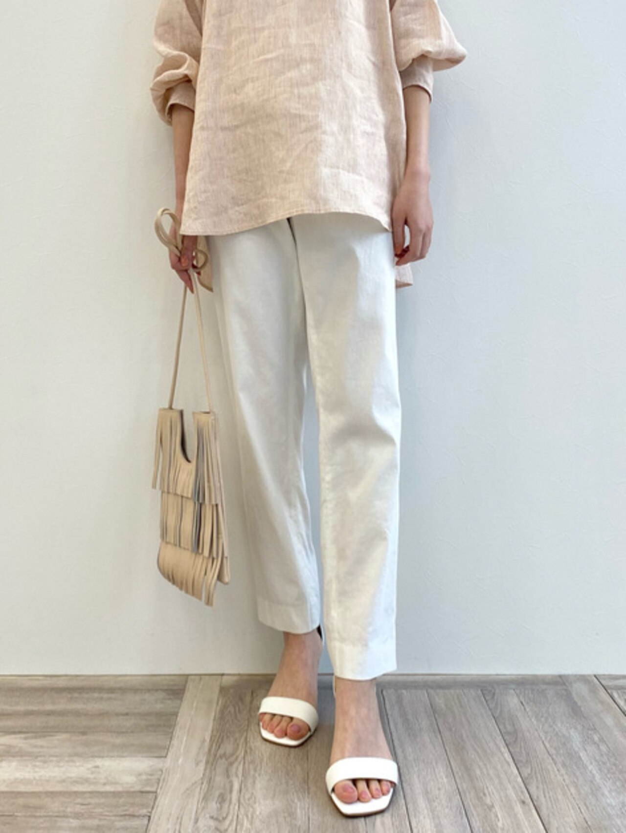 【限定カラーあり】LIBECO バックボタン ブラウス