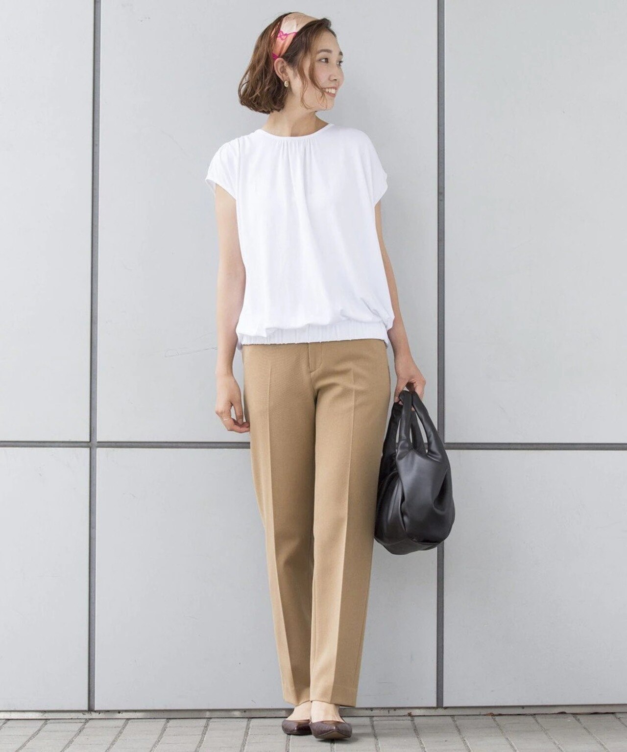 【中村アンさん着用】TRストレッチギャバ テーパード パンツ(番号2E22)