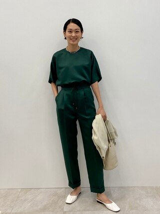 ウォッシャブル サテンブラウス