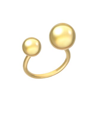 【AFFECT】ダブルボールリング ゴールド