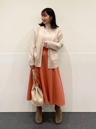 【WEB限定カラーあり】ウールソフトジョーゼット フレアスカート