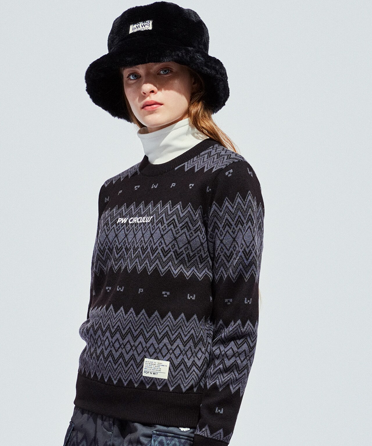 PWCIRCULUS,ピーダブ,PW,ゴルフウエア,おススメ,WOMENS,LADIES,フェアアイル,フェアアイルニット,ニット,ニットフーディ,ゴルフアウター,クリスマスギフト,プレゼント選び,ゴルフプレー