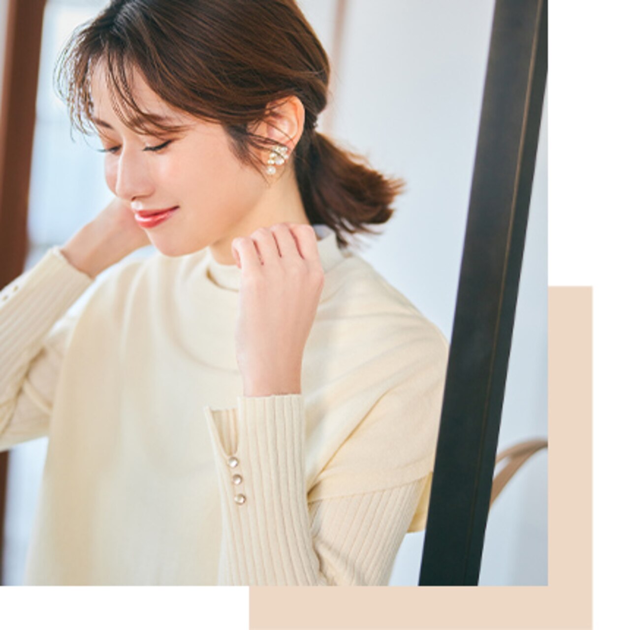 肌触りも着心地も、幸せ感を引き出すもちっとニット