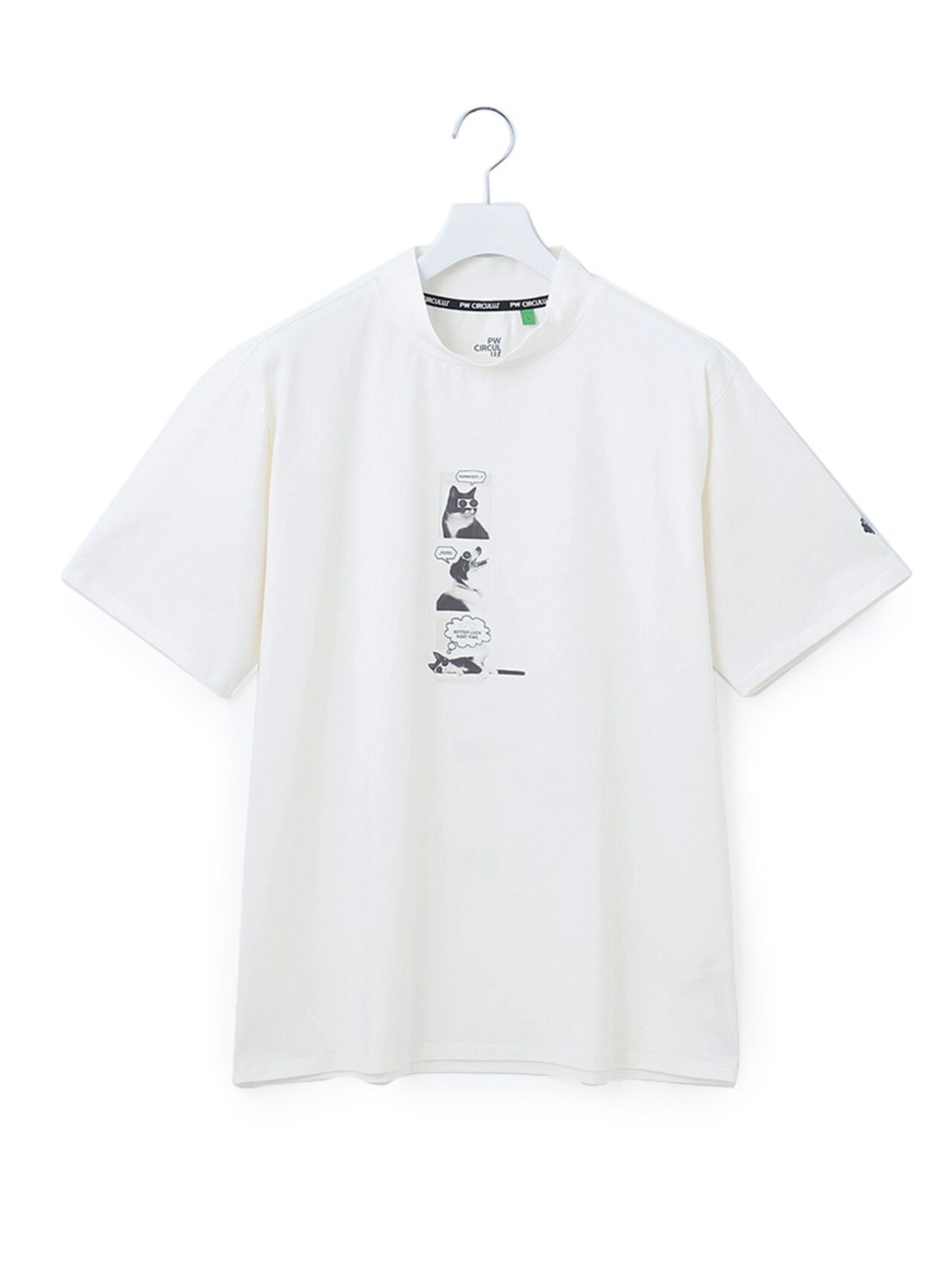 アニマル フォト モックネック シャツ カラー201