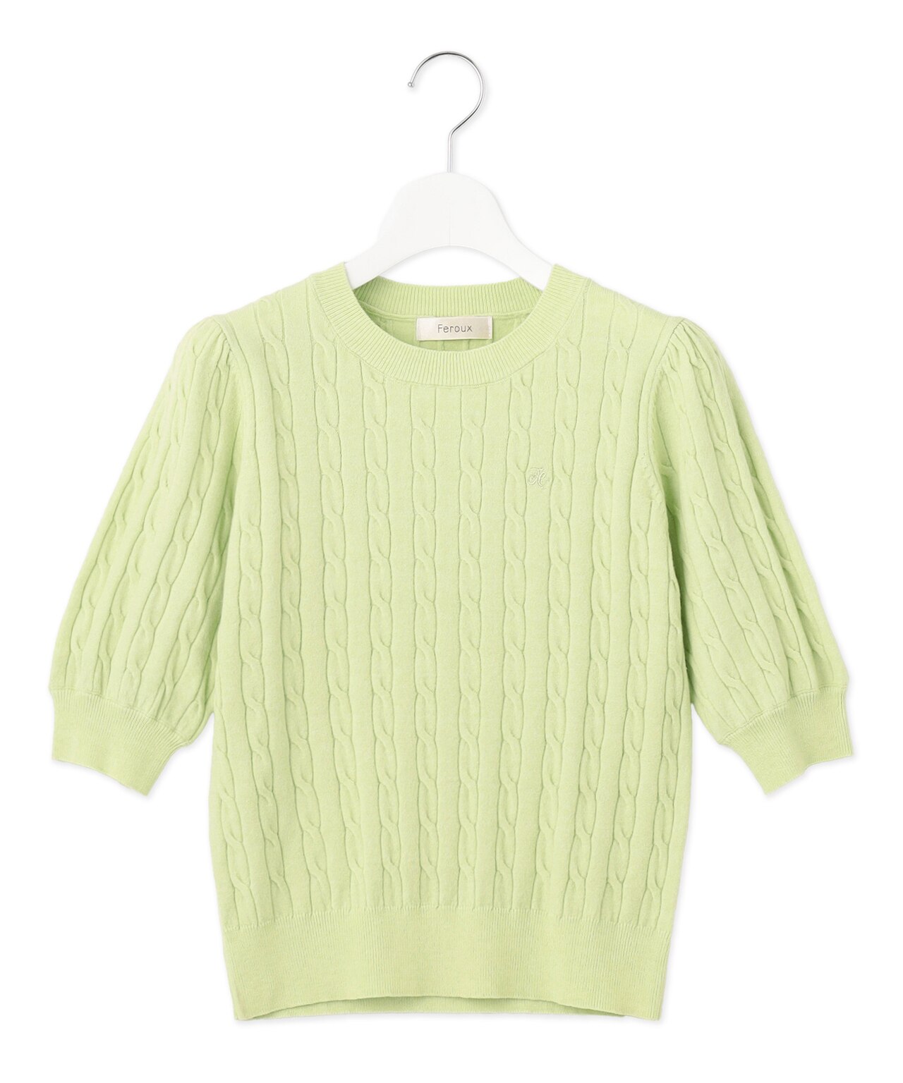 【洗える】カラーケーブル ニット