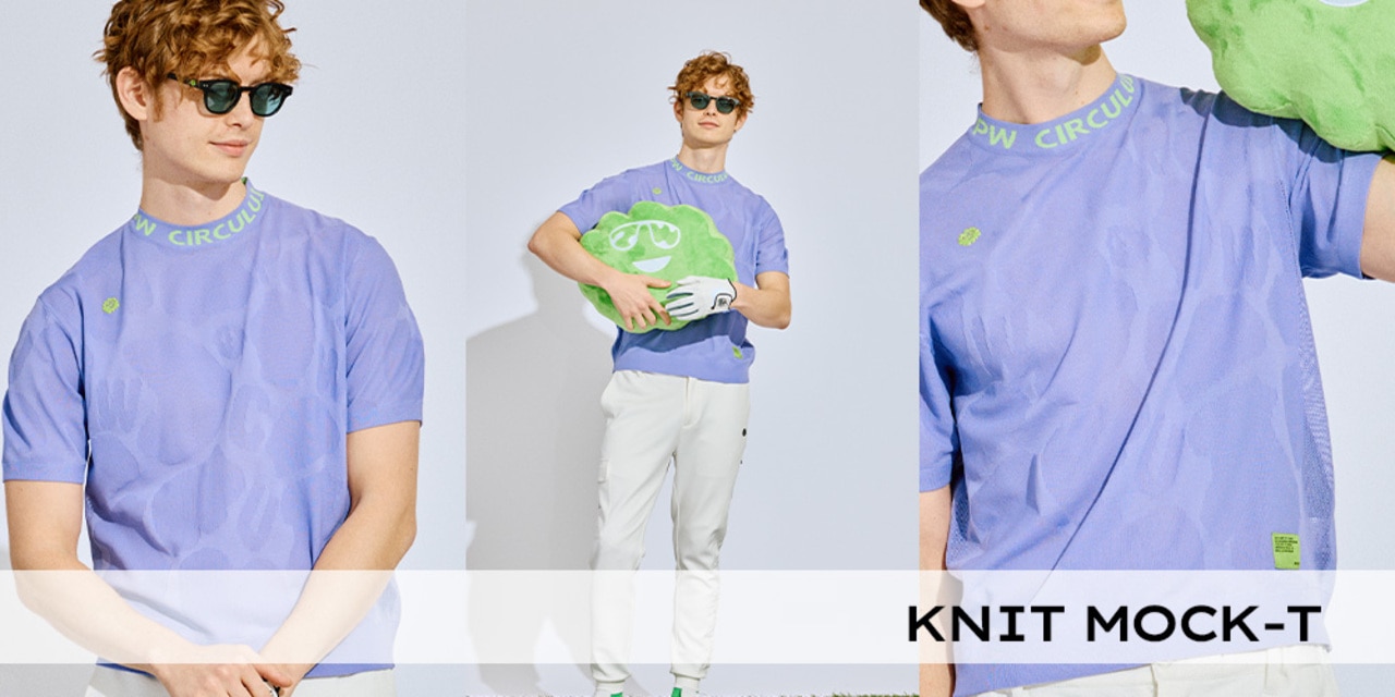 PWCIRCULUS,ピーダブ,PW,ゴルフウエア,モックネック,おススメ,MENS,2025春夏,新作ウエア,ニットモック