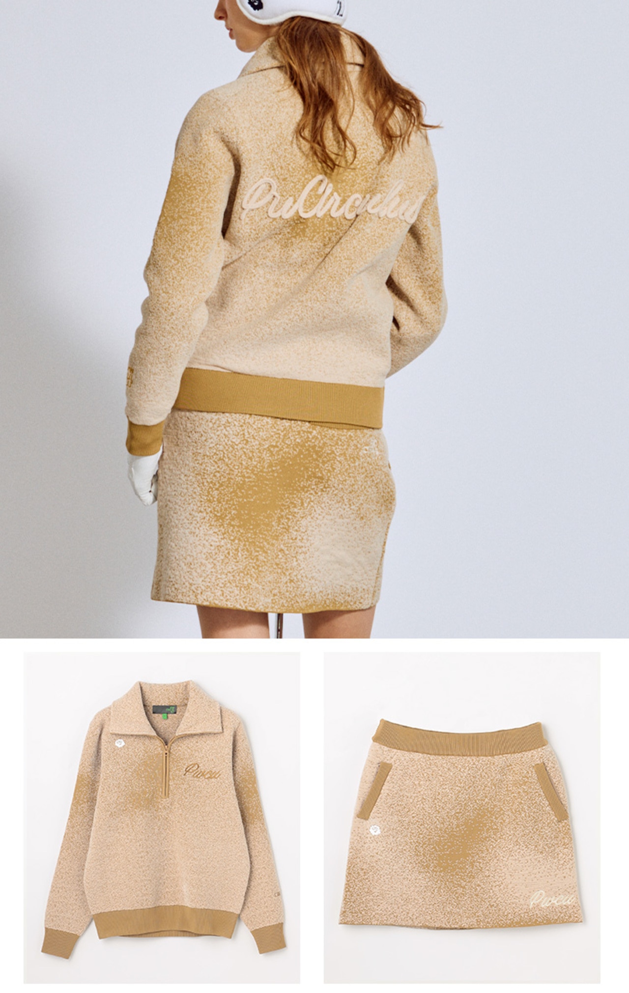 PWCIRCULUS,ピーダブ,PW,ゴルフウエア,ゴルフウェア,気温,最低気温,LADIES,WOMENS,ニット,グラデーションニット